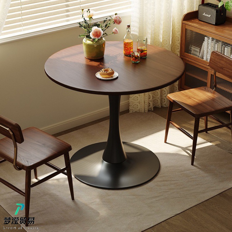Круглый обеденный стол для дома, в гостиной, удобный кофейный стол, стол для переговоров, для маленькой квартиры, аренды, тюльпановый круглый стол