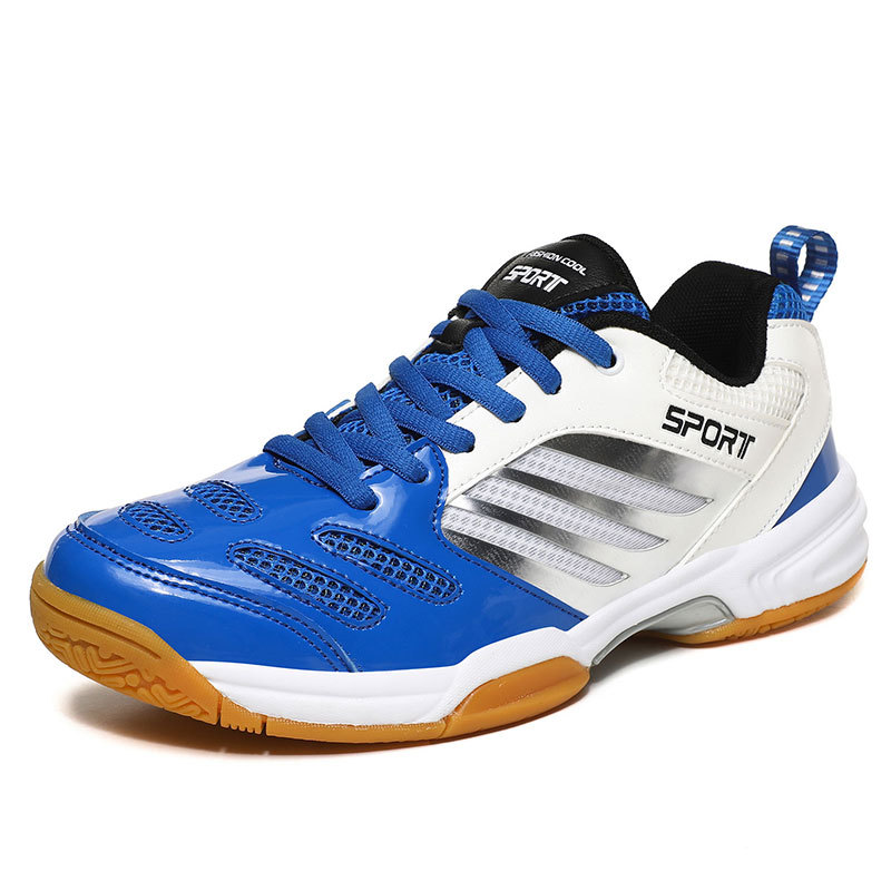 Cross-border Trade Men's and Women's Badminton Shoes Beef Sole Breathable Shock Absorption Table Tennis Shoes volleyball shoes tennis shoes large size 48