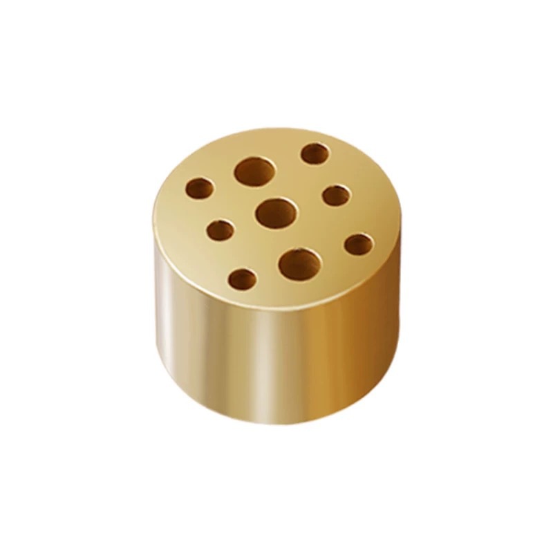 Brass porous incense insert three holes nine holes copper incense incense burner incense holder incense line incense three incense ritual Buddha incense holder incense clip