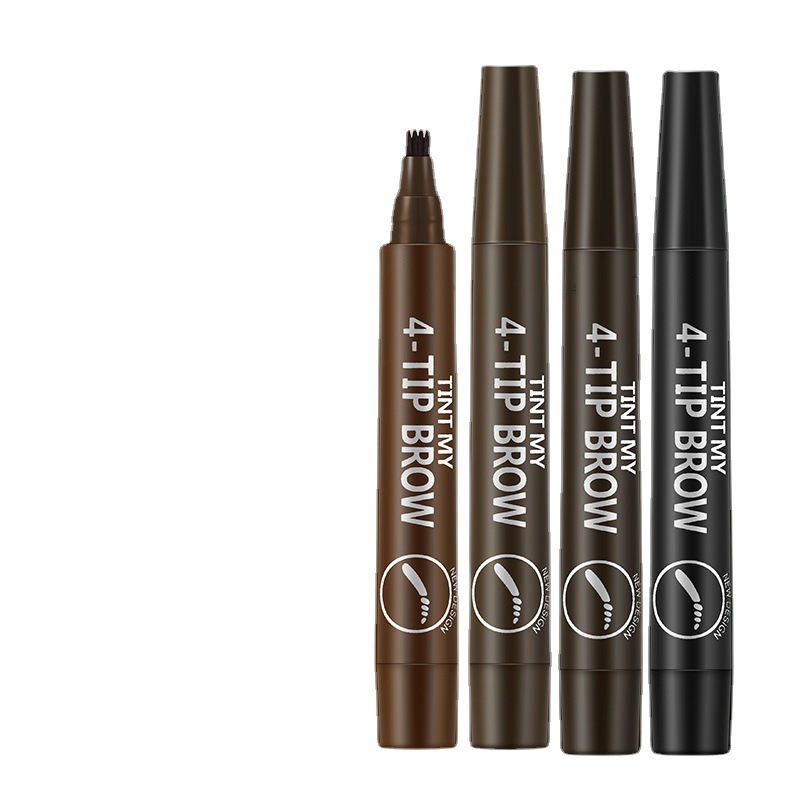 Four-fork eyebrow pencil root clear liquid eyebrow pencil paw eyebrow pencil liquid Eyebrow Pencil Waterproof Long-lasting non-smudging cross-border