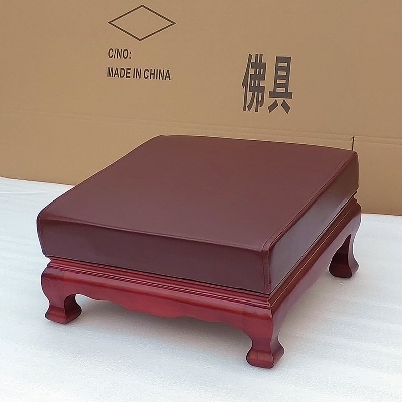 Temple Linen Bye Pad Bye Stool Thickened Encryption Sponge Full Solid Wood Kneeling Pad Durable Insect-proof Pineapple Pad Bye Pad