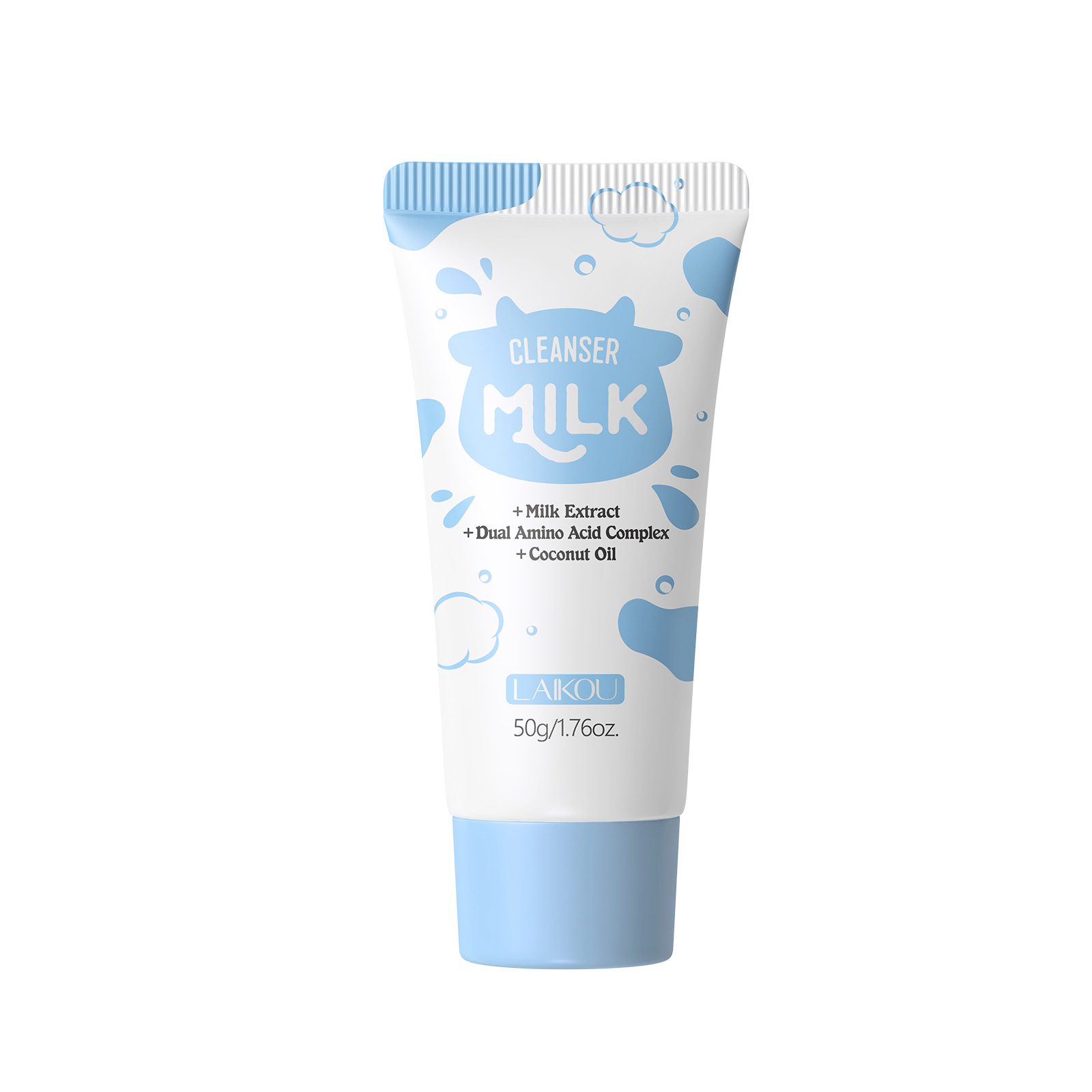 Cross-Border New Product Laiko Milk Facial Cleanser 50g Hydrating Moisturizing Cleans Pores Cross-Border Export Facial Cleanser Wholesale