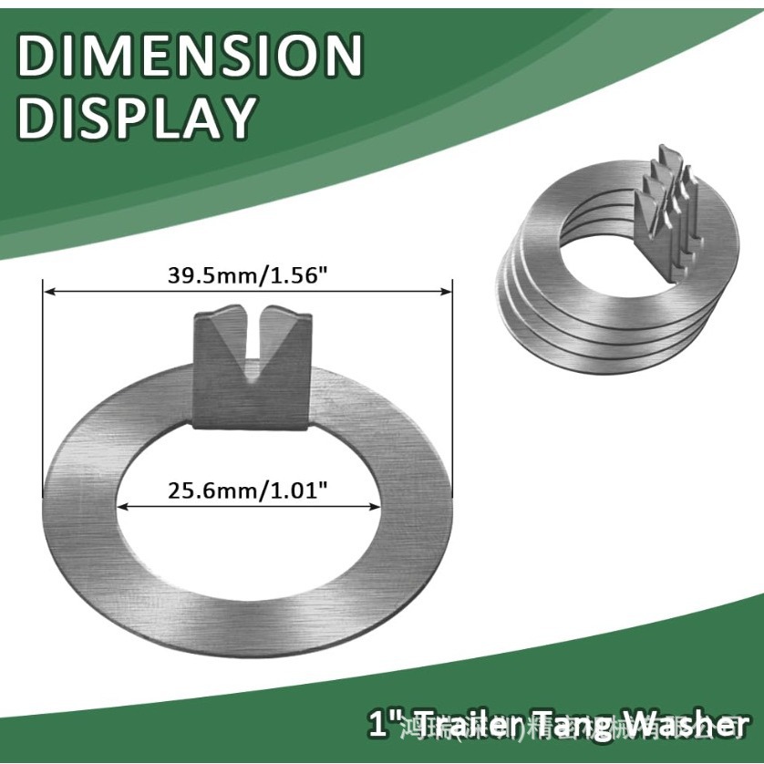 4 Pack 1 inch inner diameter 304L stainless steel trailer anti-loose gasket trailer stainless steel gasket