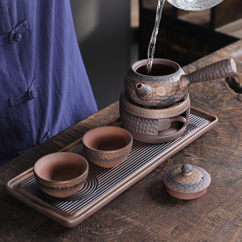 Heat Preservation Tea Stove Candle Base Ceramics Japanese-style Stoneware Teapot Tea Warming Ware Vintage Household Teapot Tea Stove Tea Set