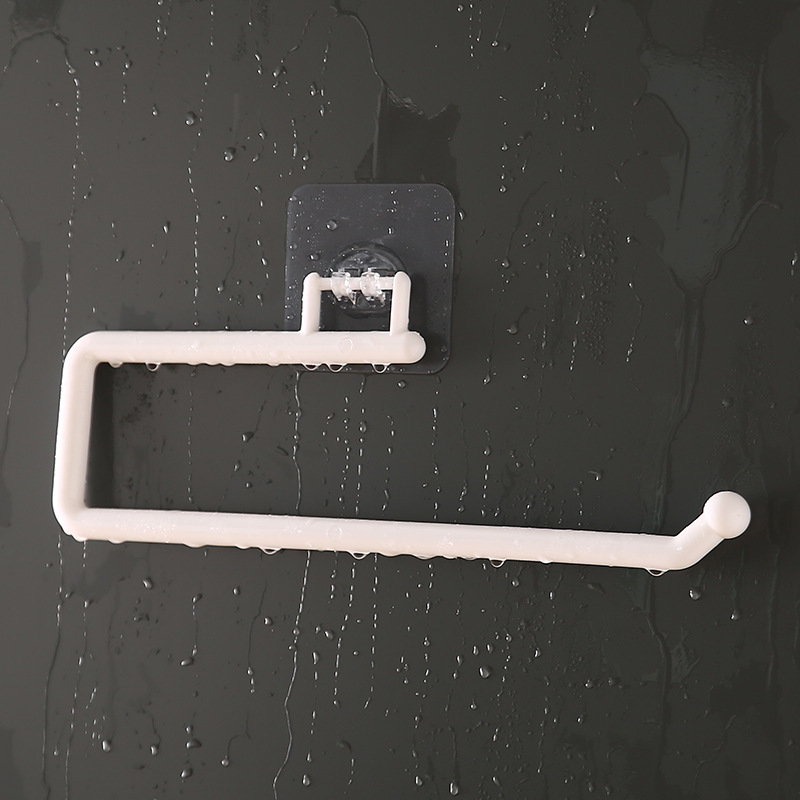 Punch-free Kitchen Special Tissue Holder Roll Paper Holder Hanger Preservation Film Storage Rack Toilet Paper Hook Rag Holder