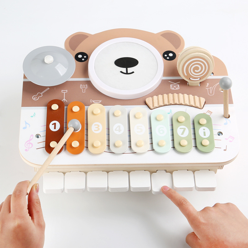 Cross-Border Baby and Kids Music Percussion Music Table Birthday Gift for Men and Women Orff Musical Instrument Teaching Aids Wooden Toys