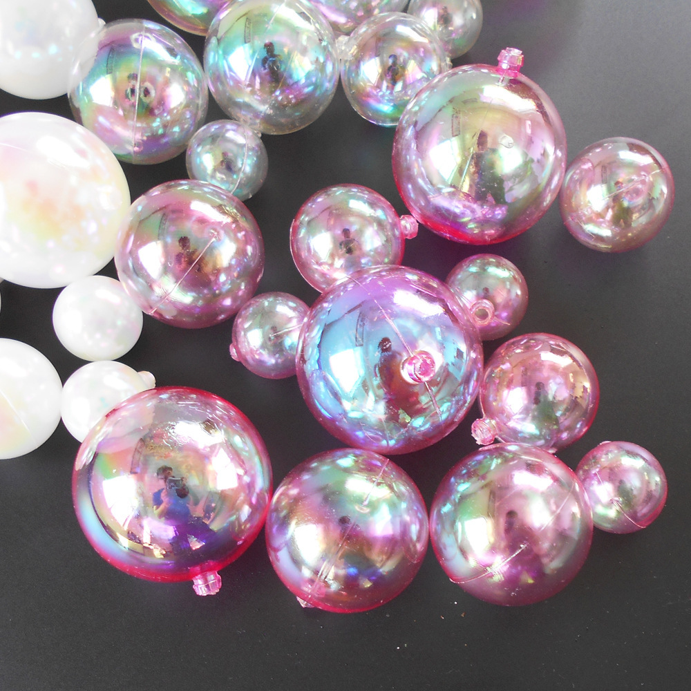 Colorful Transparent Ball Birthday Cake Decoration Ball Insert Bubble Colorful Party Baking Ornament Colorful Fantasy