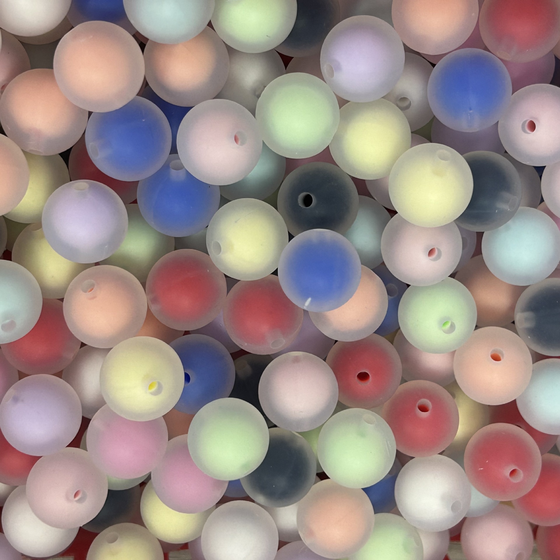 Новые стерео силиконовые бусины, двухцветные, 15мм, для украшений, оптовая продажа