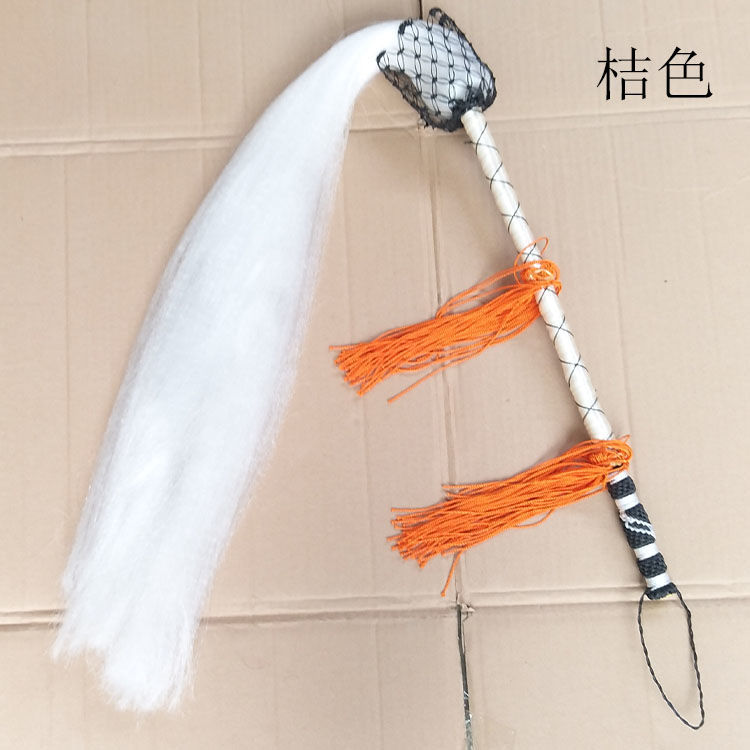 Free Shipping Tai Chi Dusting Imitation Ponytail Floating Dust Real Ponytail Dusting Tai Chi Sweeping Rope Prop Supplies Dusting Prop