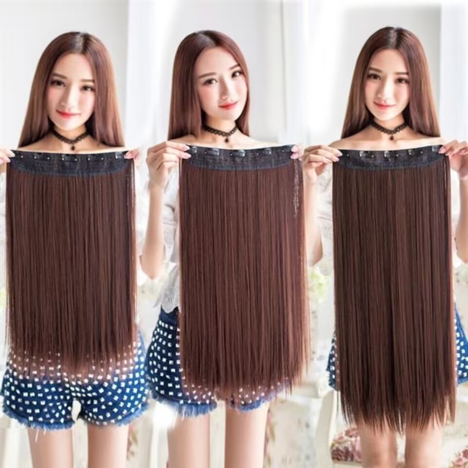 Парик женский наращивание волос парик пять карточек невидимый длинные прямые волосы кусок однородный парик женский