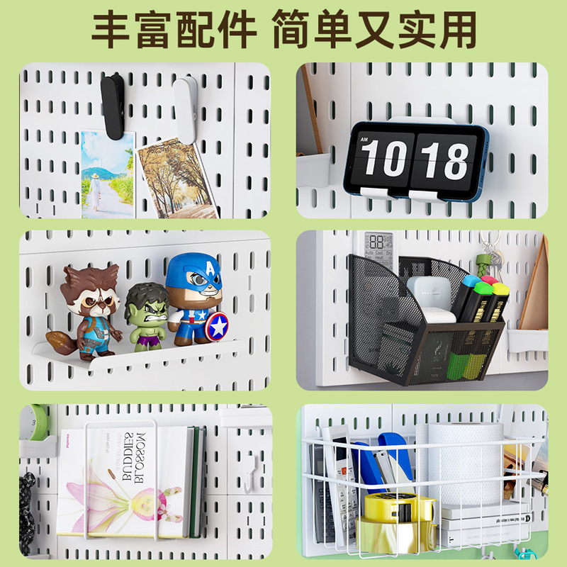 Desktop Hole Board Can Be Standed and Clamped Without Punching. Study Storage Artifact. Vertical Decorative Small Ornaments with Hole Board