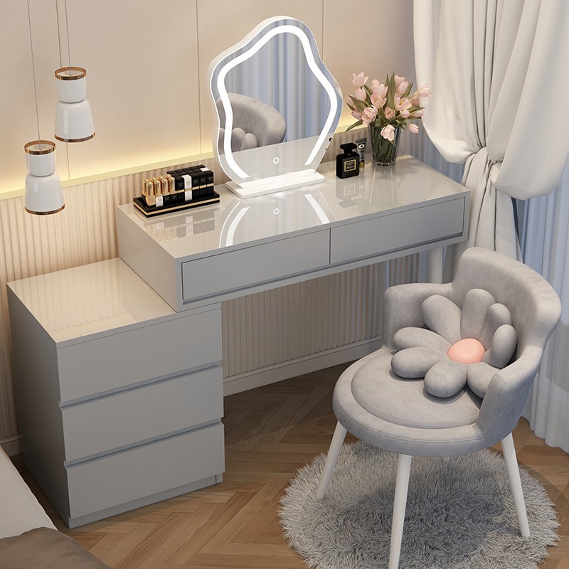 Cream Style Dressing Table Modern Simple Storage Cabinet Bedside Table Dressing Table Integrated Desk Telescopic Dressing Table 2023