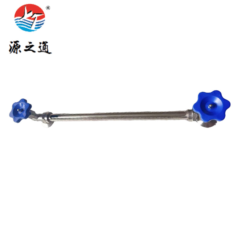 304 Stainless Steel Quick-Install Liquid Level Gauge, Glass Tube Water Level Gauge with Shield, High Temperature Corrosion-Resistant Boiler Liquid Level Gauge