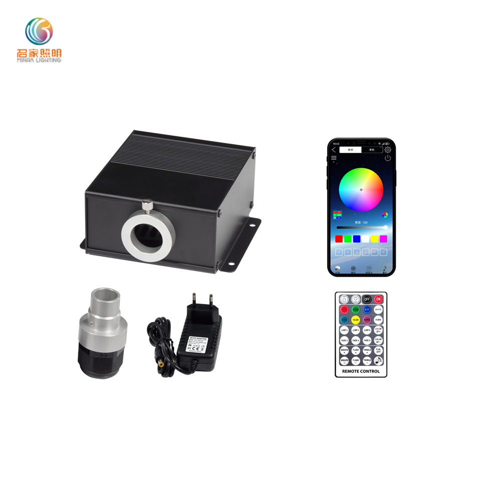 Car Led Colorful Fiber Optic Machine Light Source Programmable with Remote Control Starry Sky Light Source Machine Full Sky Star Light Source Machine