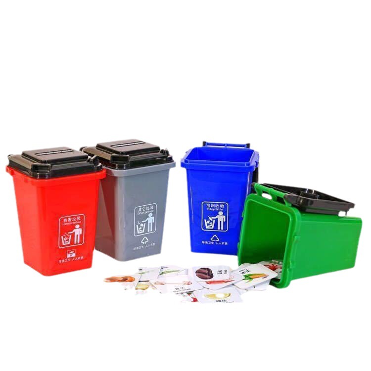 Маленькое ведро для сортировки мусора для игрушек раннего обучения