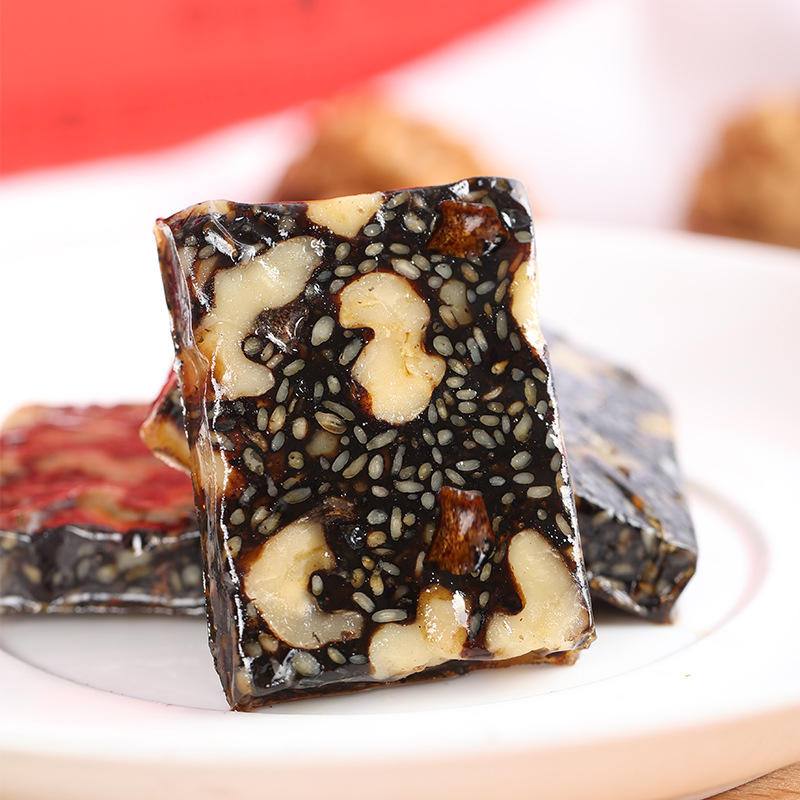 Source Manufacturer Black Sesame Walnut Donkey-Hide Gelatin Cake Liangjiu Baicaotang Donkey-Hide Gelatin Cake 100g Cardboard Box Donkey-Hide Gelatin Paste