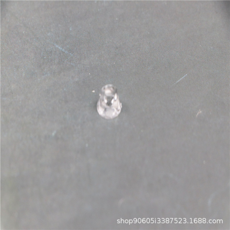 Transparent flat bottom leather band buckle hair rope accessories handmade DIY jewelry material Korean jewelry rubber band buckle fixed