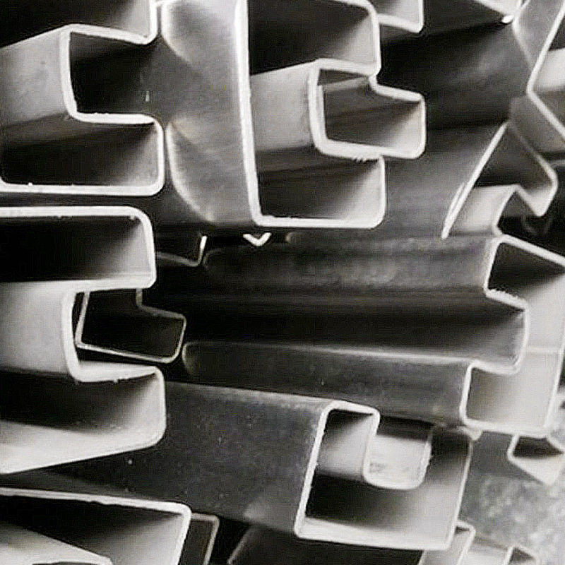 304 Stainless Steel Groove Tube Glass Handrail Square Groove Special-Shaped Tube Polished Mirror Brushed Square Single Groove Square Tube