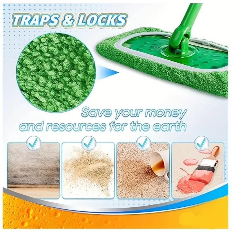 Cross-Border Swiffer Mop Cloth Cover Replacement Cloth Washable Repeatable Flat Mop Accessories Lazy Mop