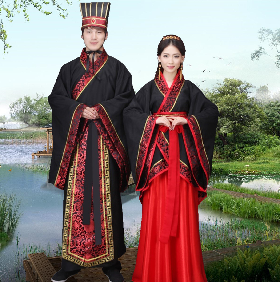 Ancient Costume Hanfu men's and women's ceremonial state Ancient Stage performance Minister official costume Chinese studies adult ceremony performance sacrifice costume