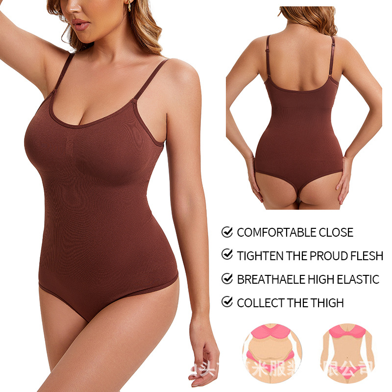 Cross-border corset one-piece women's belly contracting hip lifting T-shaped corset postpartum corset waist plus size shaping bodysuit