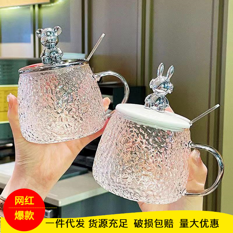 Чашка с рисунком медведя, высокая цветовая ценность, для кофе и молока