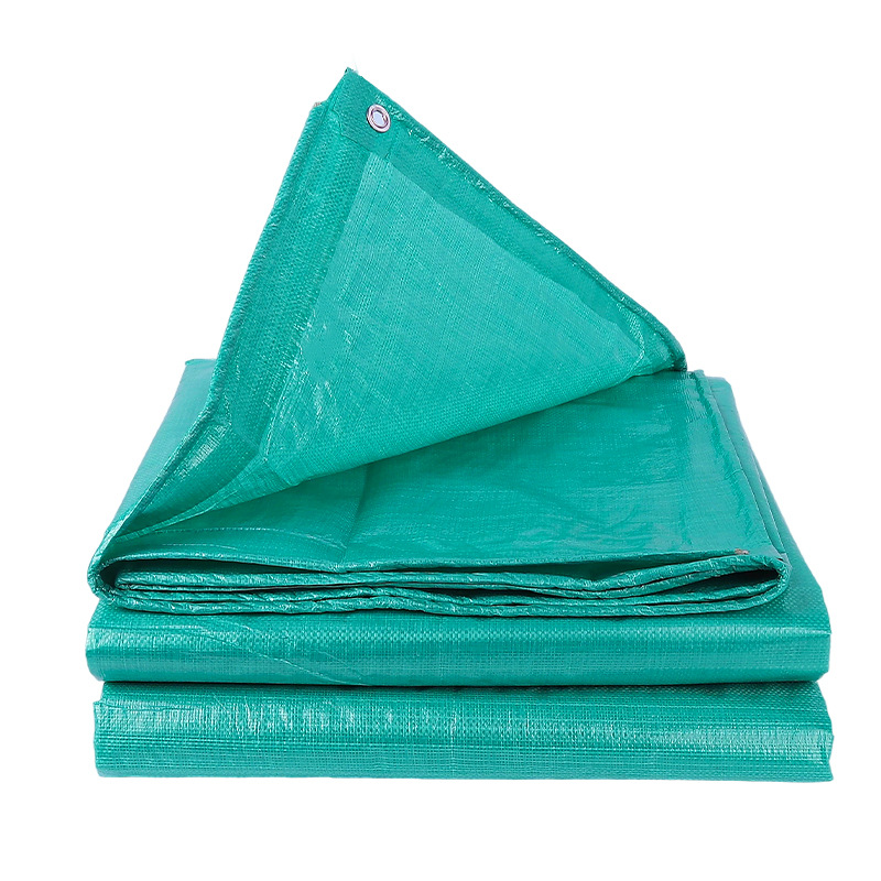 double-sided green tarpaulin rainproof cloth pe plastic canvas waterproof cloth outdoor sun protection sunshade cloth truck canopy cloth