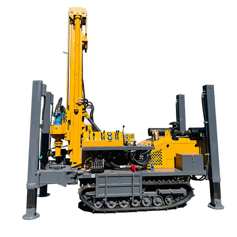 Crawler pneumatic water well drilling rig with strong power in mountainous area exploration pneumatic drilling machine for domestic drilling machine engineering