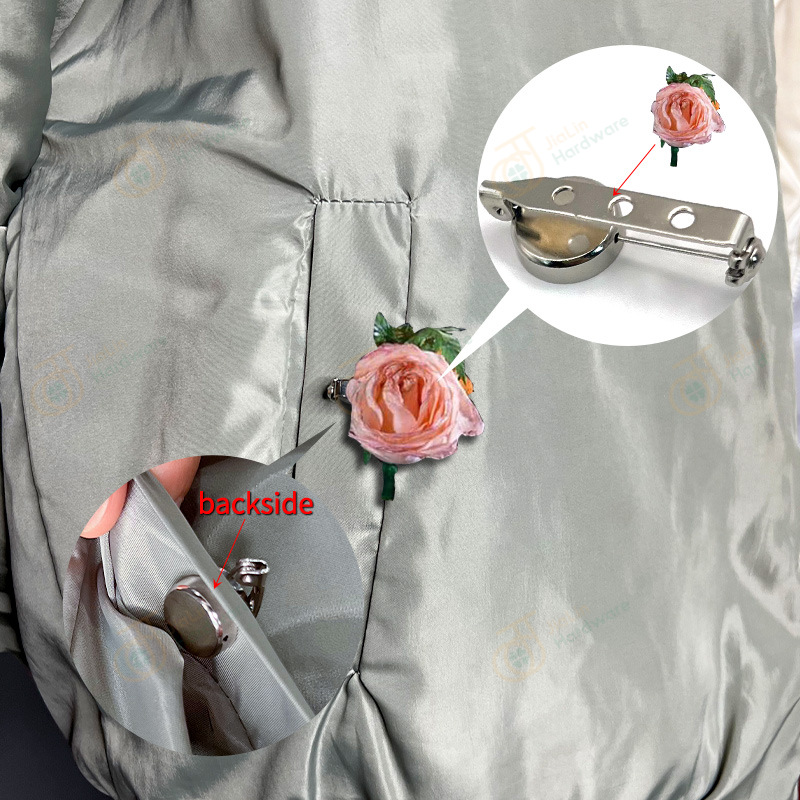 Factory Spot Wholesale Zinc Alloy Magnet Round Buckle Pin Brooch Refrigerator Magnet Dual-Purpose New Chest Accessories