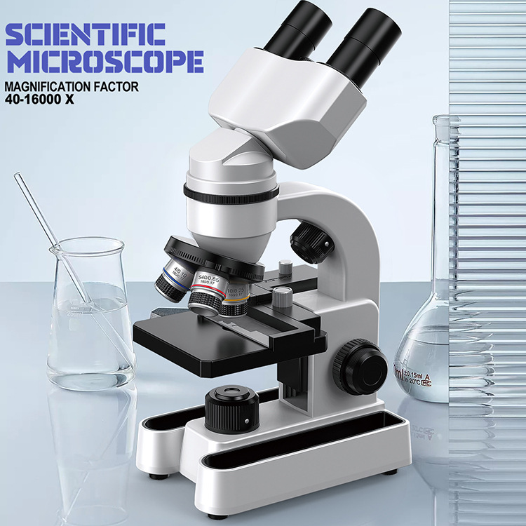 Профессиональный микроскоп с металлическим объективом с движущимися штангами для наблюдения за бактериями научный экспериментальный набор высококачественные образовательные игрушки