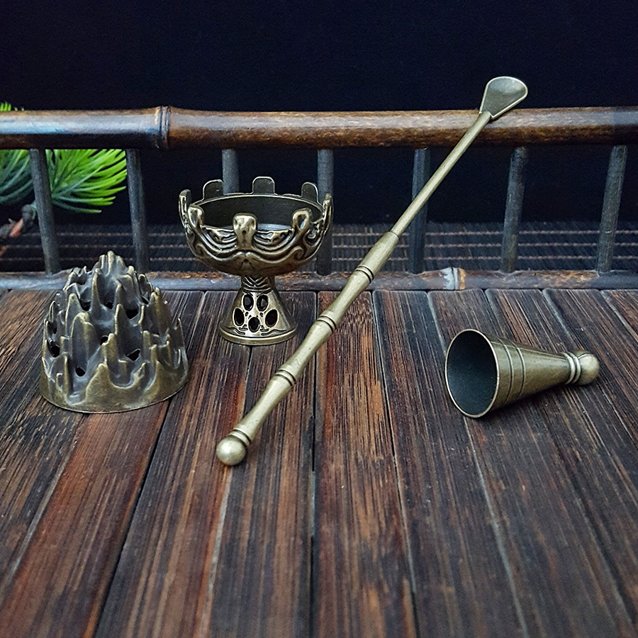 Wholesale Alloy Tower Incense Mold 3-Piece Set Boshan Furnace Zen Incense Burner Ornaments Tower Incense Agarwood Powder Incense Accessories