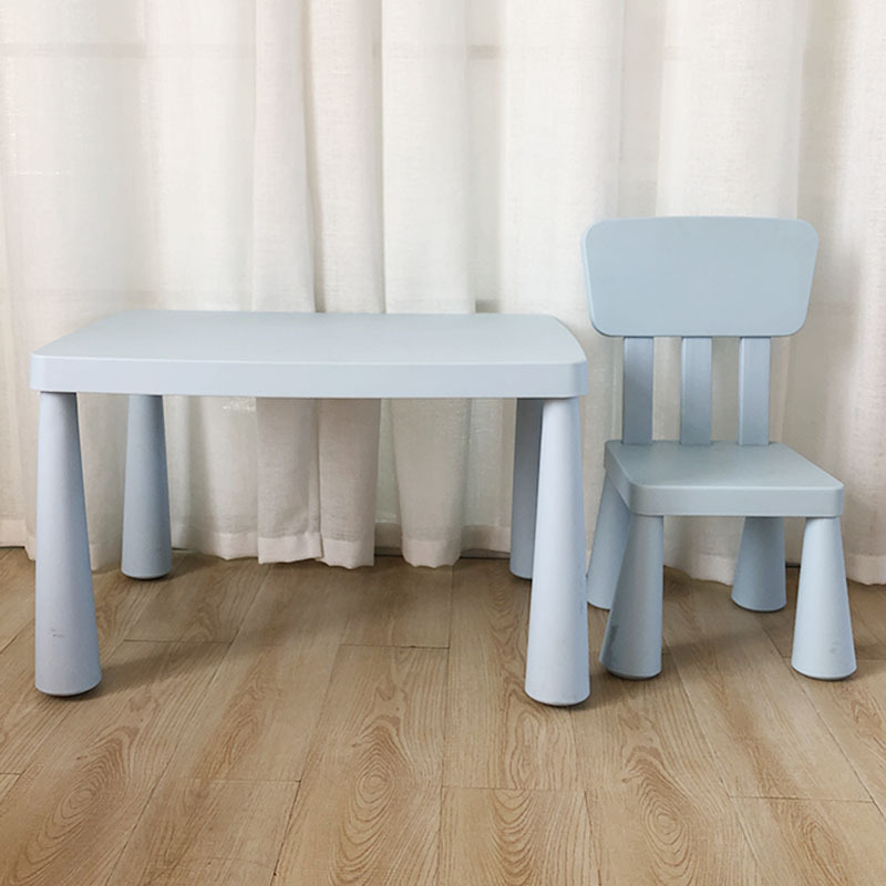 Children's Table and Chair Package Baby Reading Area Small Table Toy Learning Table Plastic Early Education Game Zhuo Chair Package
