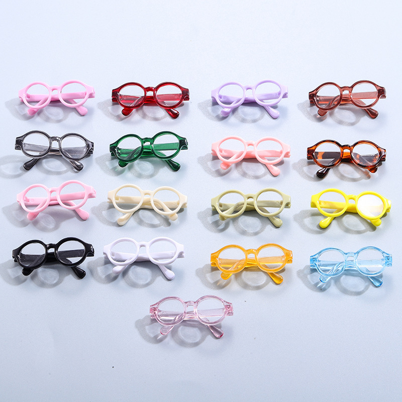 Ready-Made Glasses Cotton Doll 20Cm/15Cm Doll Accessories Glasses Transparent Lens Cute Type No Spray Paint