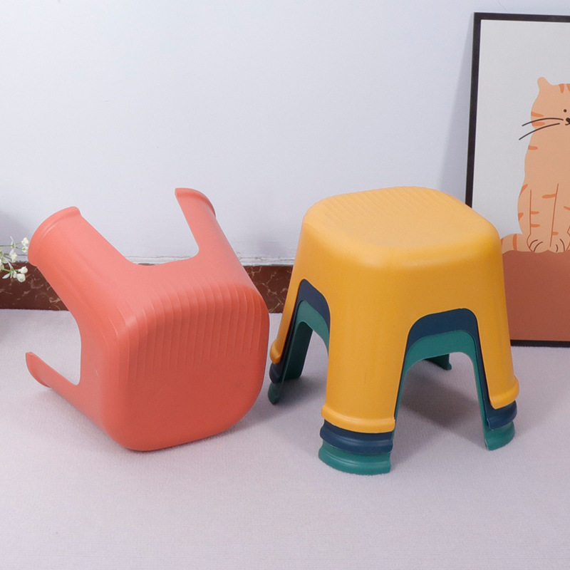 Plastic Stool Household Wear-resistant Non-slip Shoe Changing Stool Kindergarten Small Stool Children's Adult Chair Advertising Gift Stool
