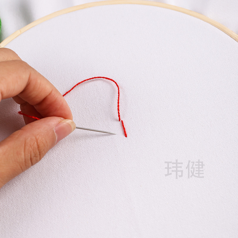 New Handmade DIY Embroider Cotton and Linen White Cloth Poke Embroider Cloth Stereo Ethnic Style European Su Embroider Rhombus Wool Embroider