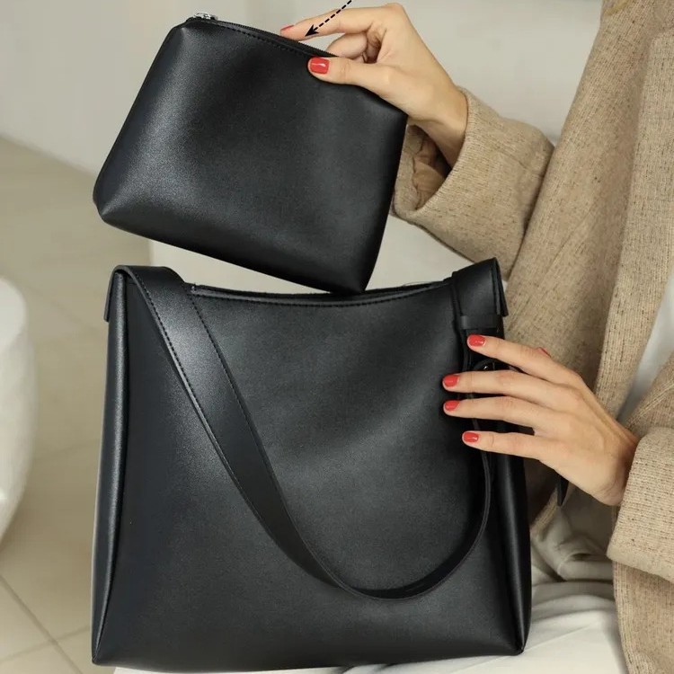 Новая Сумка На Плечо Женская Сумка Женская Простая Сумка Универсальная Большой Вместимости Ведро Сумка Винтажная Модная Большая Сумка