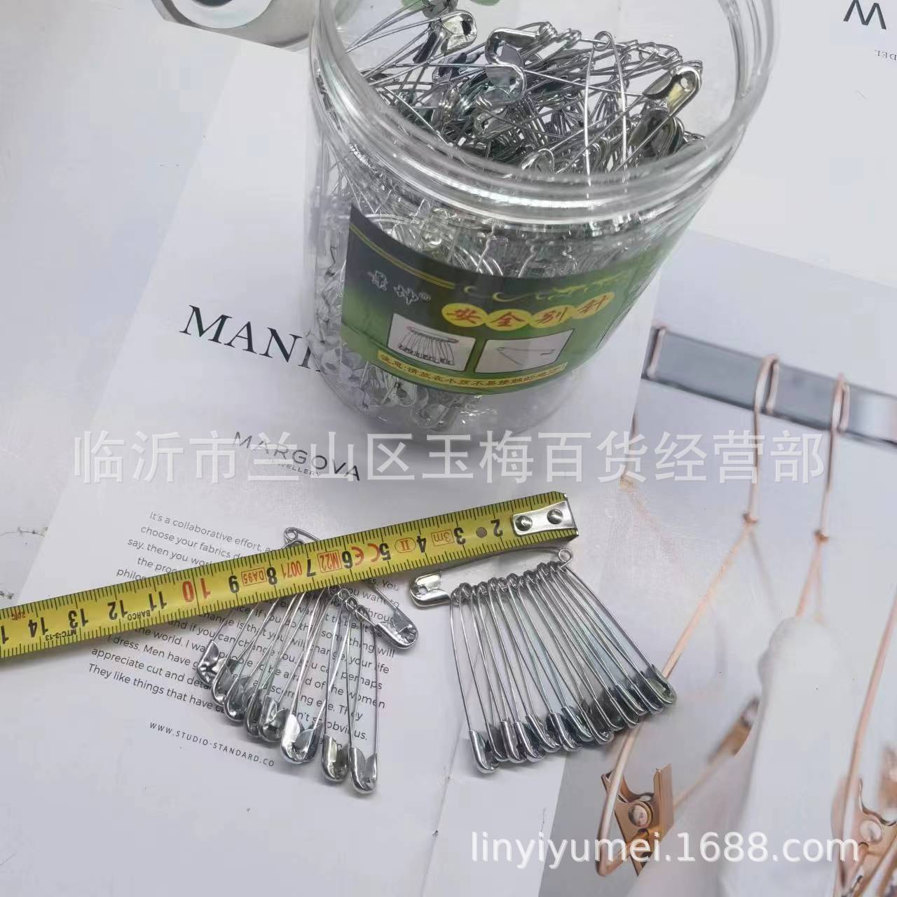 Barrel Pin No. 3 Pin Nickel Plated Steel Wire Brooch Simple Clothing Pin Button Pin One Yuan Stall Supply