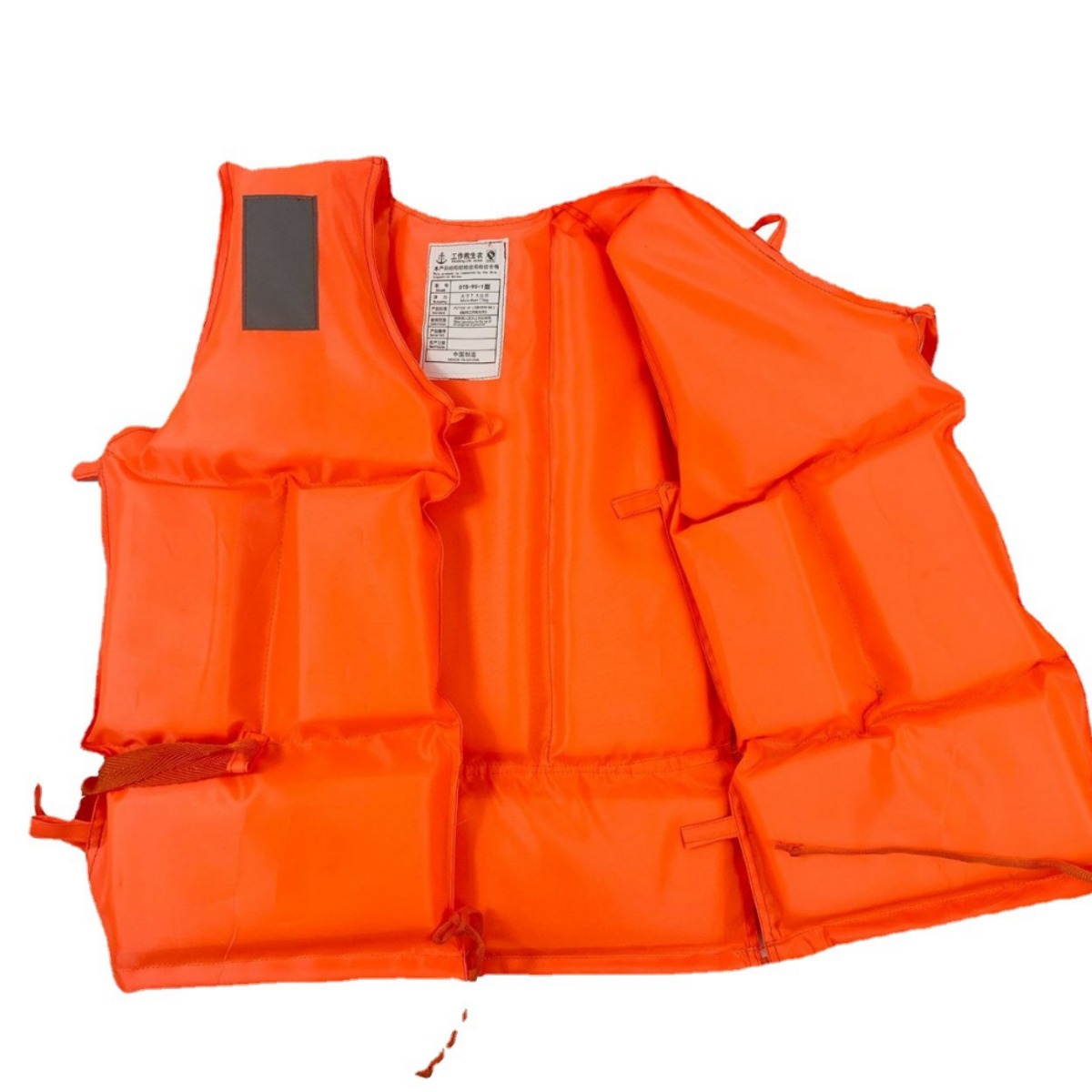 Thickened Foam Adult Orange Life Jacket with Whistle Rafting Swimming Anti-Flood Life Jacket Vest