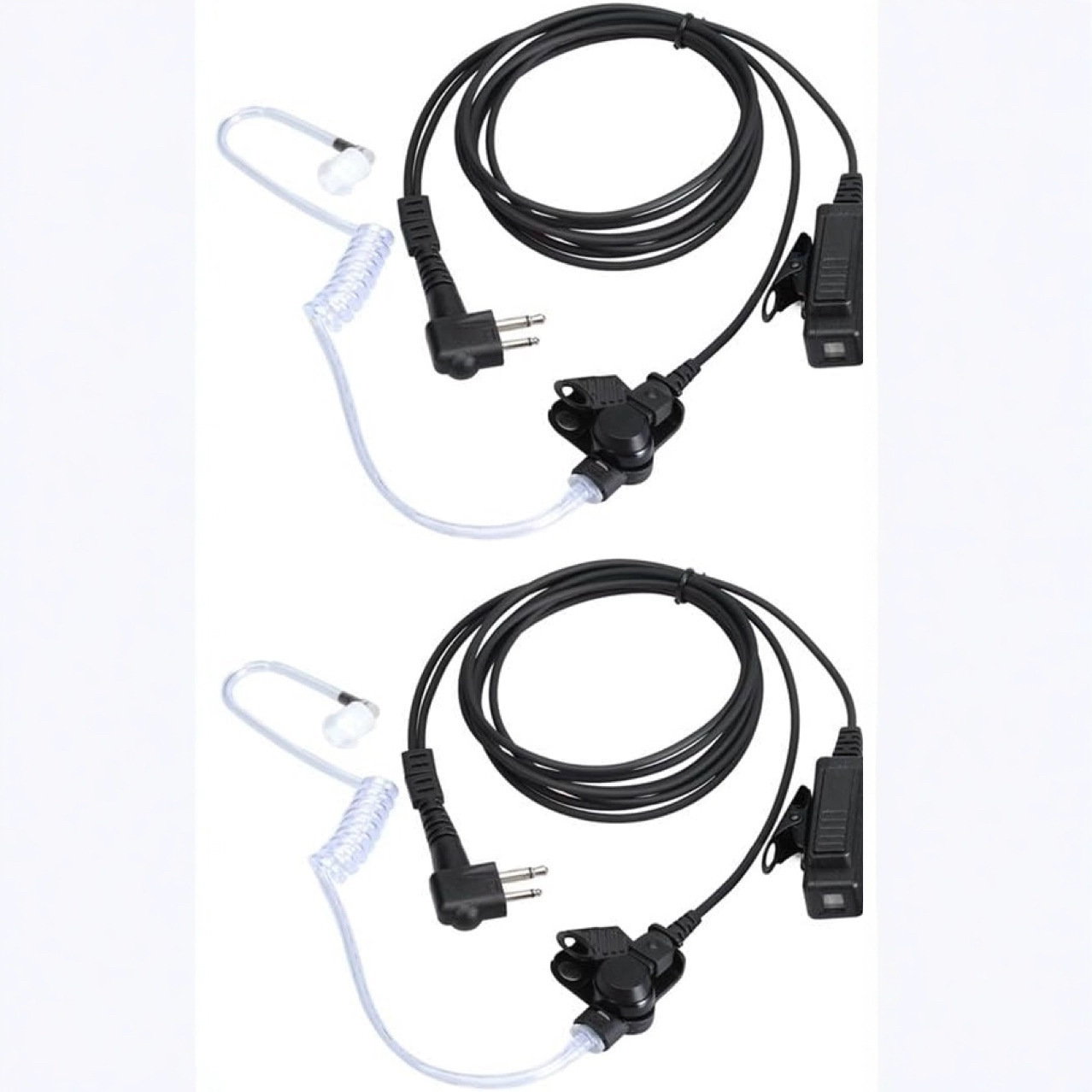 2 compatible Motorola walkie-talkie headset 2 pin sound tube CP200 GP2000 XU1100 PRO PPT