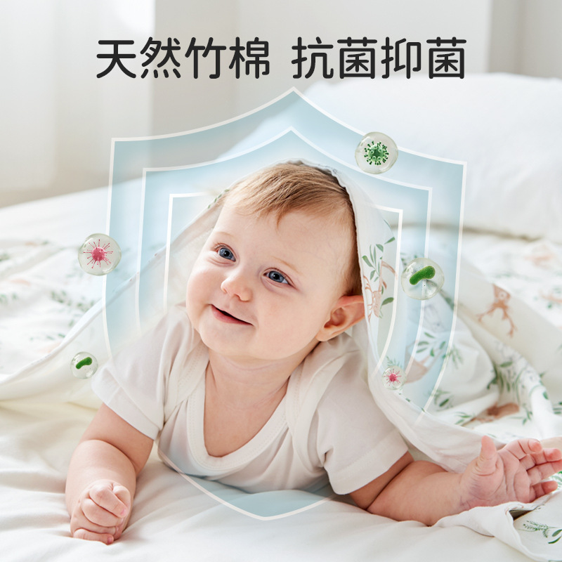 New European Baby Bamboo Cotton Blanket Newborn Blanket Baby Bamboo Fiber Gauze Blanket Children Nap Air Conditioning