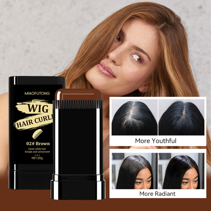 Кросс-граничный бестселлер портативный карандаш для окрашивания волос, натуральный черный коричневый дополнительный цвет, водонепроницаемый, скрывает седые волосы, расческа не повреждает волосы