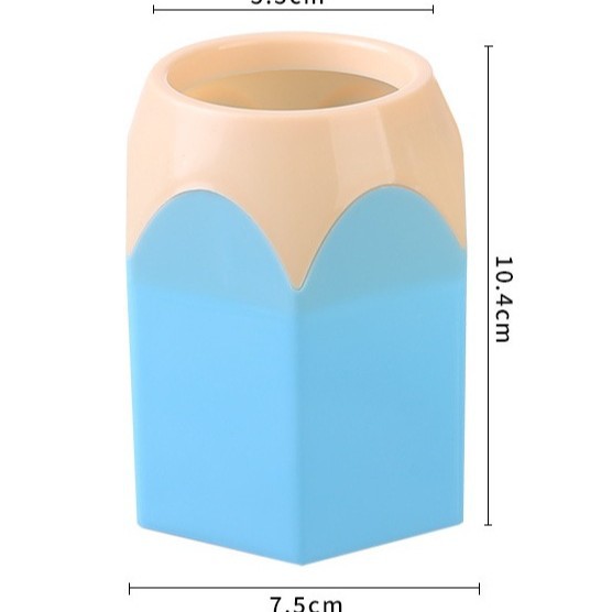 Creative Color Pencil Head Multifunctional Extra Large Pen Holder Round Creative Student Stationery Desktop Storage Pen Holder