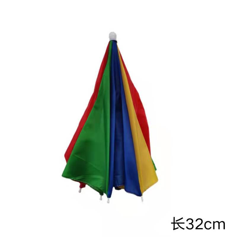 〖Manufacturer Direct Supply] 30cm Color Striped Watermelon Rainbow Hat Umbrella Hat Umbrella with Diameter under the Umbrella 52cm