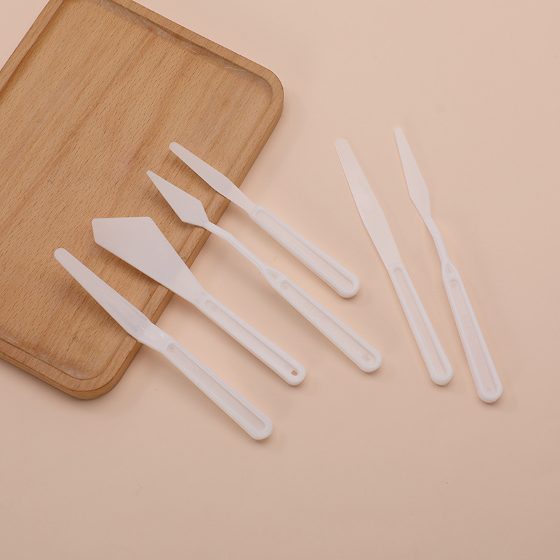 Coloring Tools Student Plastic Handle Art Scraper Set Gouache Acrylic Painting Watercolor Gouache Oil Painting Palette Knife