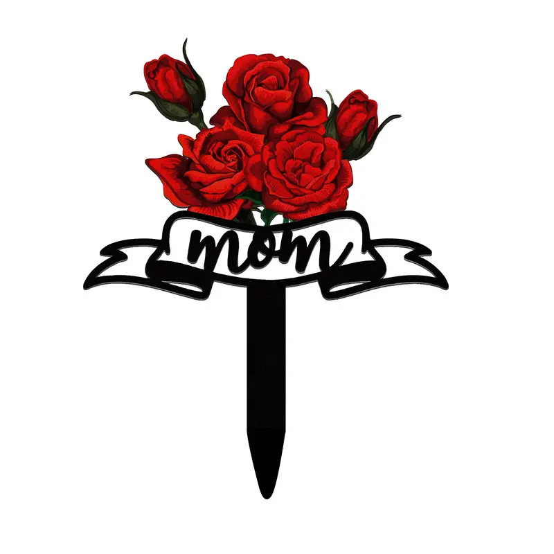 Cross-border Mother's Day Acrylic Garden Decoration to commemorate father's pet cat dog cemetery card outdoor decoration