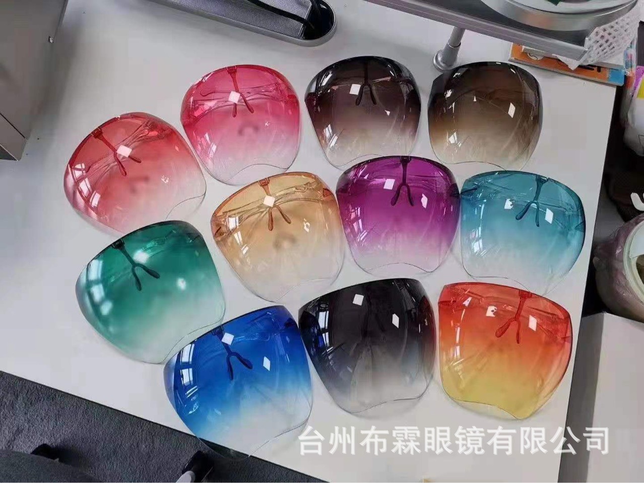 Colorful multi-color cross-border outdoor HD PC anti-droplet splash protective mask full face protective mask