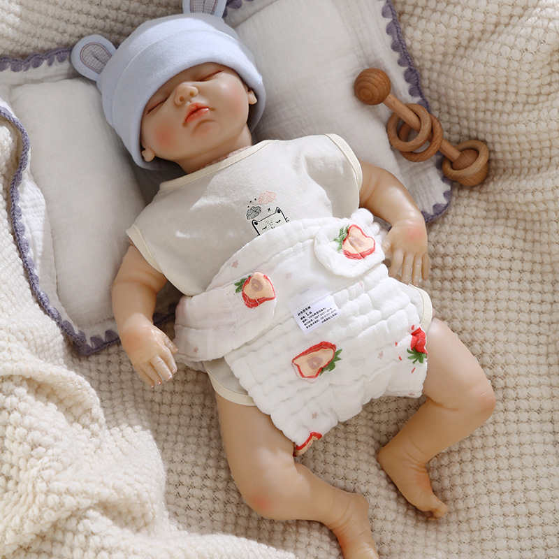 Baby diaper pants one-piece washable breathable A type diaper gauze cotton newborn baby urine ring four seasons