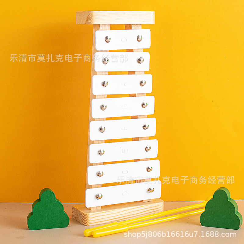 White Steel Piano, Solid Wood Eight-Tone Percussion, Aluminum Plate Piano, Sound Brick, Sound Bar, Orff Percussion Instrument