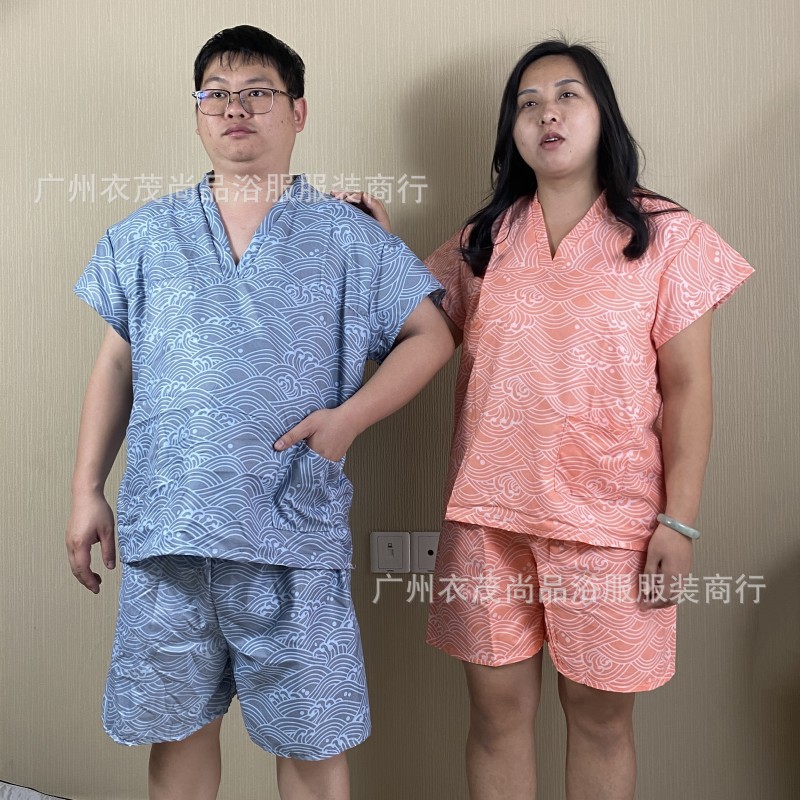 Disposable bath clothes women sauna clothes sweat steaming clothes hotel bathrobe moxibustion cotton men's massage foot physiotherapy clothes wholesale