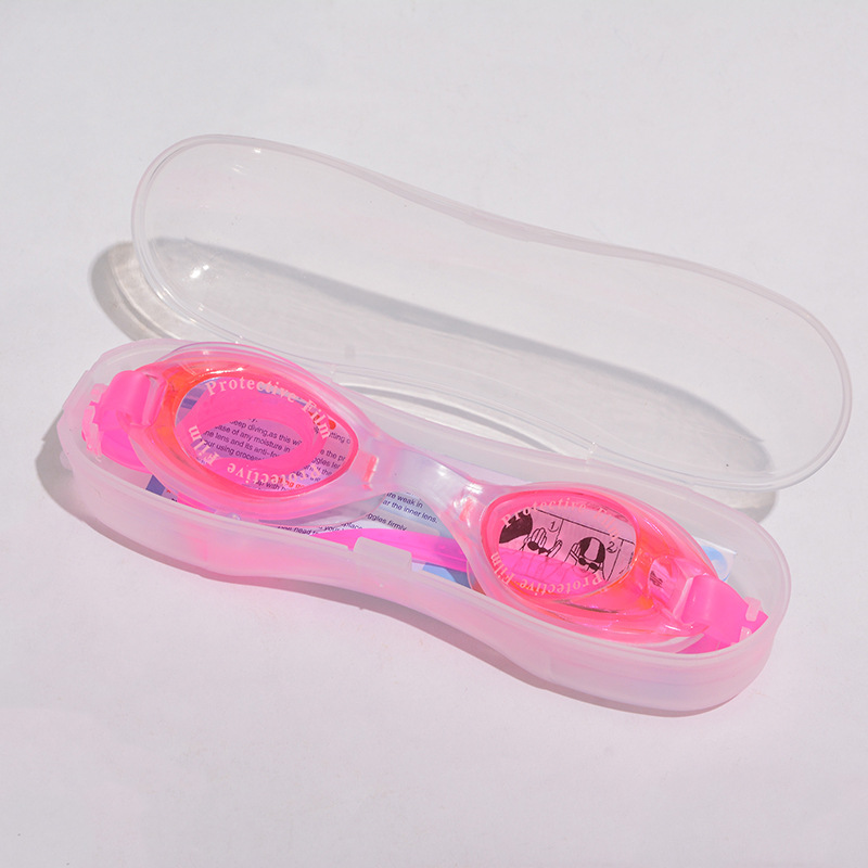 Factory spot wholesale transparent swimming goggles diving waterproof adult children swimming goggles nose clip earplugs adjustable elastic